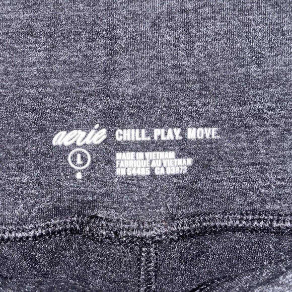 Aerie high Rise Leggings Camo Grey Black Pockets Athleisure Active Wear Workout - Picture 7 of 7